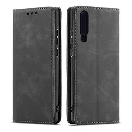 Capa de Couro com Bolso Interno para Samsung Galaxy A50 Preto